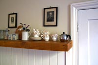 Wooden kitchen shelf