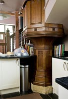 Reclaimed pulpit used in barn conversion
