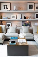 Contemporary living room detail
