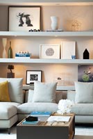 Contemporary living room storage