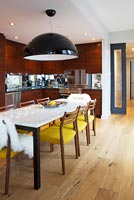 Contemporary open plan kitchen diner