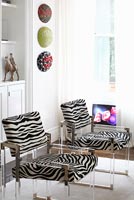 Zebra print armchairs