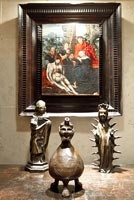 Antique painting and statues