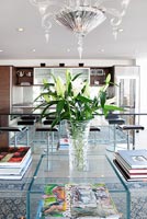 Contemporary glass table