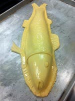 Fish shaped pastry dish ready to be cooked