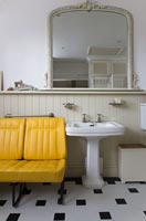 Country style bathroom with vintage furniture