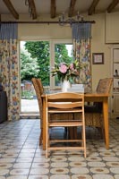 Country dining table with high chair
