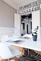 Modern dining table detail