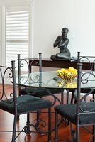 Iron dining table and chairs