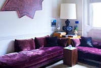 Purple sofas