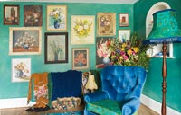 Colourful living room detail