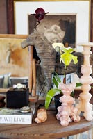 Display of collectibles and artwork