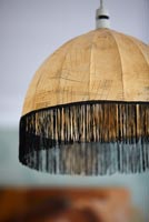 Modern pendant light made from recycled materials