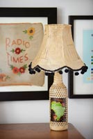 Modern lamp made from recycled materials