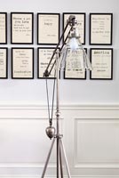 Classic floor lamp in entrance hall