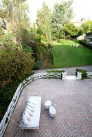 View of patio from above