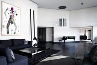 Monochrome living room