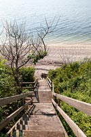 Wooden staircase leading to beach