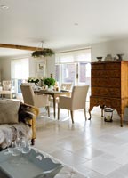 Open plan living and dining rooms