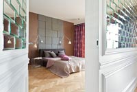 View into contemporary bedroom