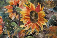 Floral painting detail