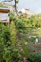 Vegetable garden with summerhouse