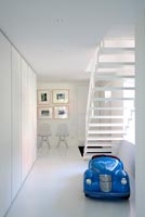 Contemporary white staircase