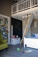 Contemporary childs bedroom with mezzanine