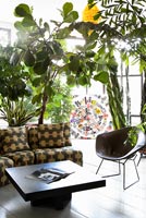 Sun lounge with plants