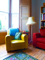 Modern yellow armchair