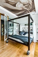 Modern bedroom with feature ceiling