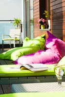 Colourful modern garden furniture