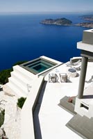 Modern villa overlooking sea