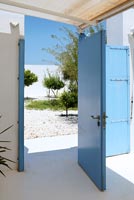 Traditional blue door