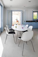 White dining table and chairs