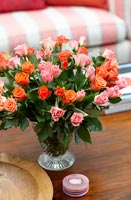 Roses on coffee table