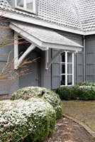 House entrance in winter