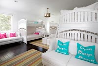 White bunk beds