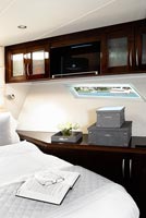 Bedroom on luxury yacht