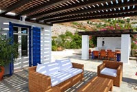 Greek villa and patio