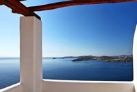 Balcony overlooking Aegean sea