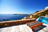 Patio overlooking Aegean sea