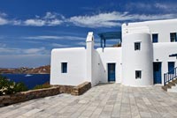 Greek villa overlooking sea
