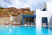 Traditional greek villa and pool