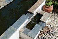 Raised pond and water feature