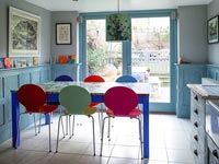 Colourful kitchen table