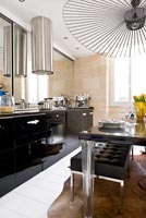 Modern kitchen and dining table