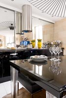 Modern kitchen and dining table
