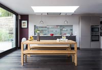 Modern wooden dining table