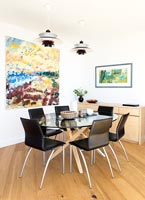 Modern dining table and chairs